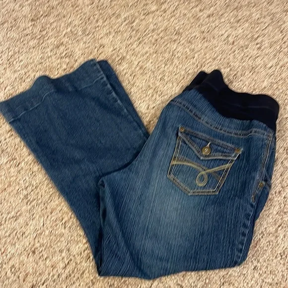 Onyx stretch flare leg maternity jeans in size XL - Picture 6 of 6